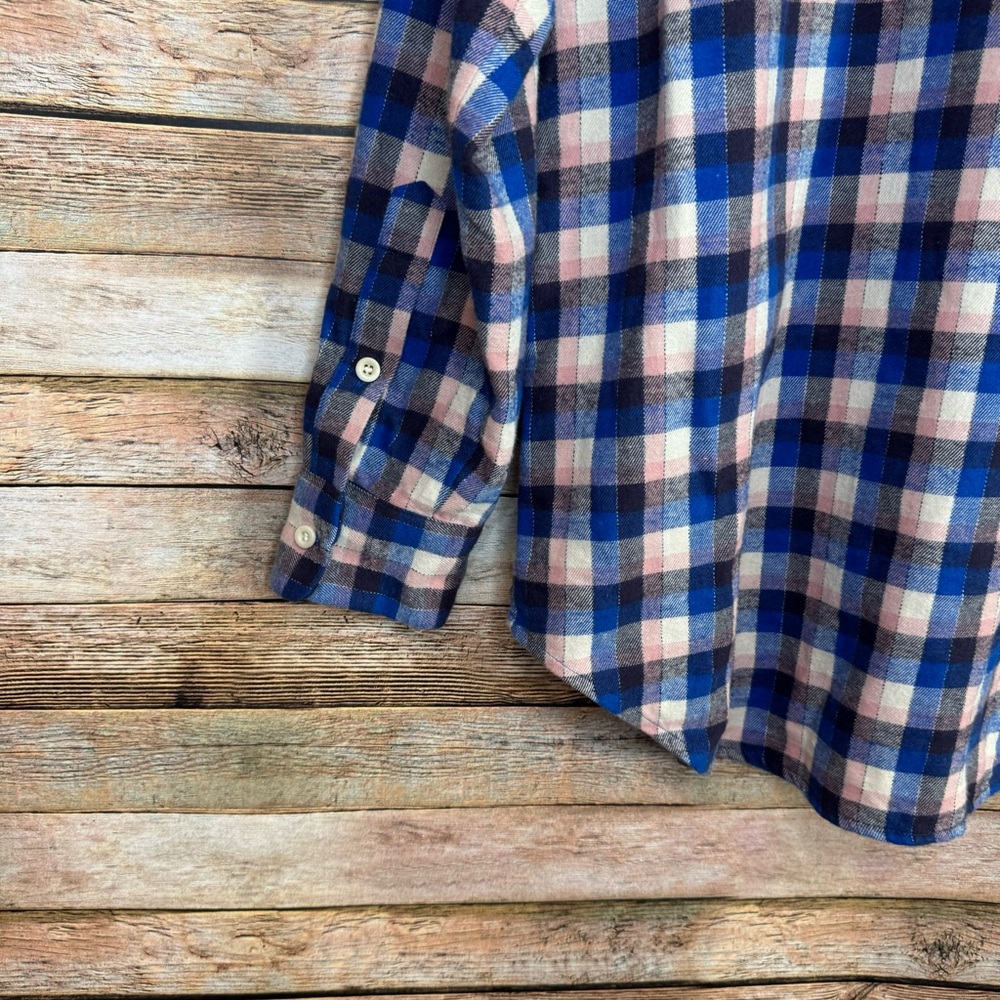 Madewell Women's Soft Flannel Sunday Shirt in Delgany Plaid Size Medium - Picture 6 of 7
